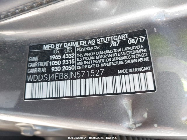 Mercedes-Benz CLA 250 2018 WDDSJ4EB8JN571527 Image 9