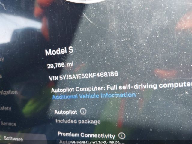 5YJSA1E59NF468186 Tesla Model S Dual Motor All-wheel Drive