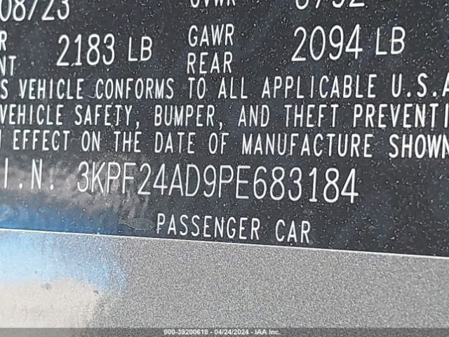 3KPF24AD9PE683184 KIA Forte Lxs