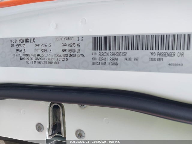 Dodge Charger Srt Hellcat Rwd 2017 2C3CDXL93HH595152 Image 9