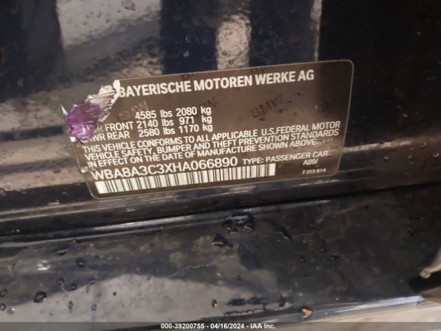 WBA8A3C3XHA066890 BMW 320i Xdrive