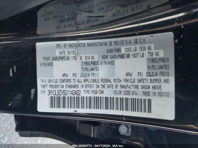 3MYDLBZV6GY140462 Scion IA