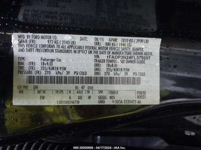 Ford Focus Titanium 2015 1FADP3N24FL379297 Image 9
