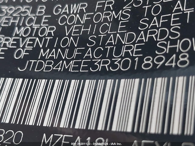 Toyota COROLLA LE 2024 JTDB4MEE3R3018948 Image 9