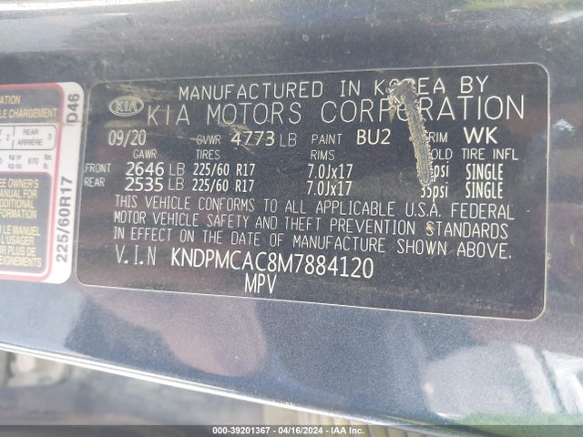 KIA Sportage Lx 2021 KNDPMCAC8M7884120 Image 9