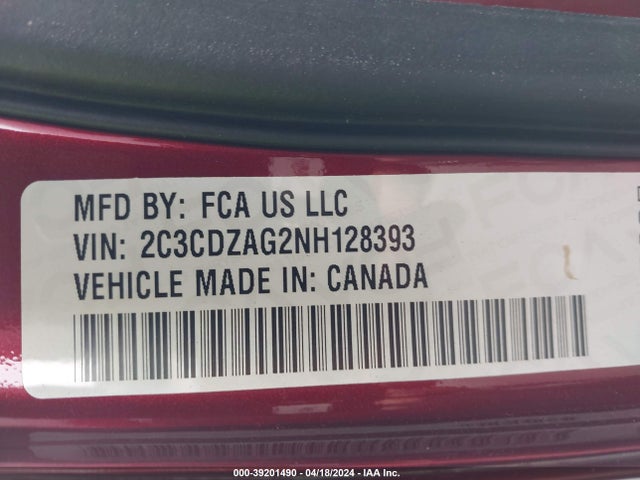 Dodge Challenger Sxt 2022 2C3CDZAG2NH128393 Image 9