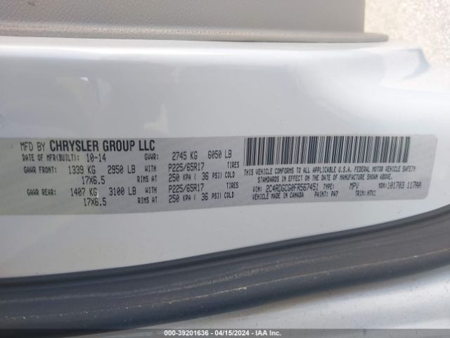 2C4RDGCG0FR567451 Dodge Grand Caravan Sxt