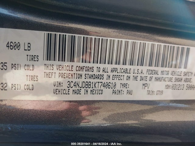 Jeep Compass Latitude 4x4 2019 3C4NJDBB1KT740610 Image 9