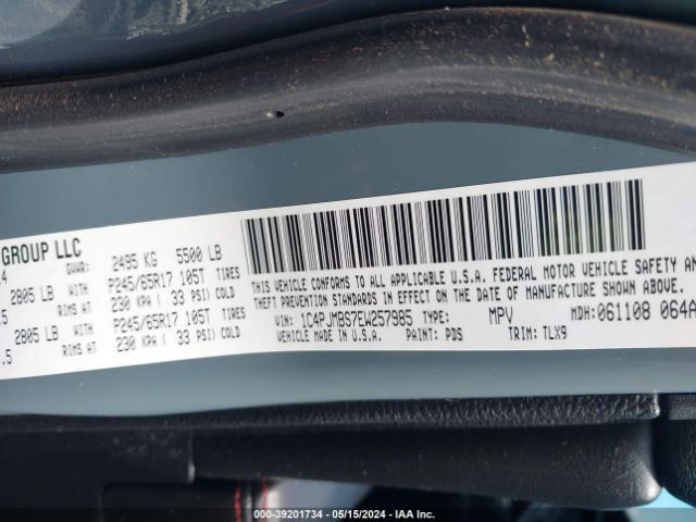 1C4PJMBS7EW257985 Jeep Cherokee Trailhawk