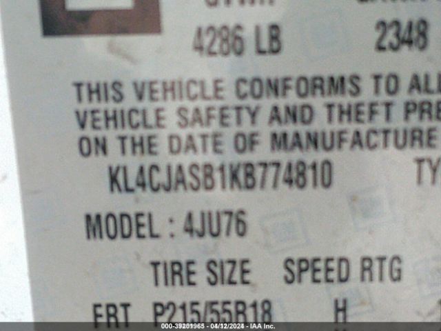 KL4CJASB1KB774810 Buick Encore Fwd Preferred