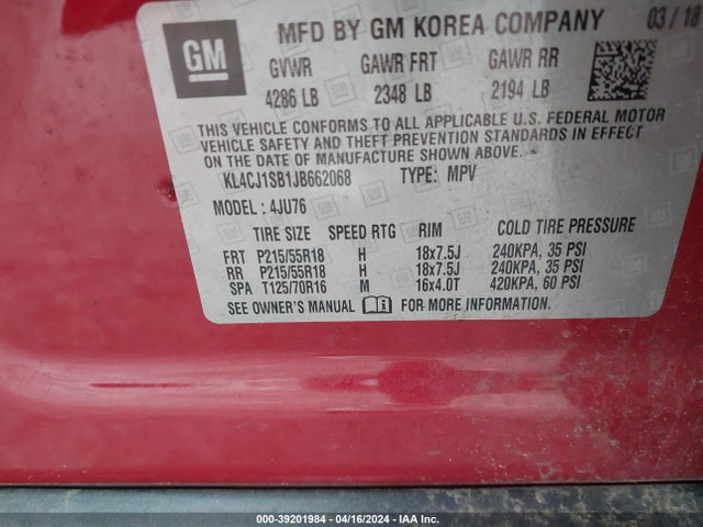 Buick Encore 2018 KL4CJ1SB1JB662068 Image 8