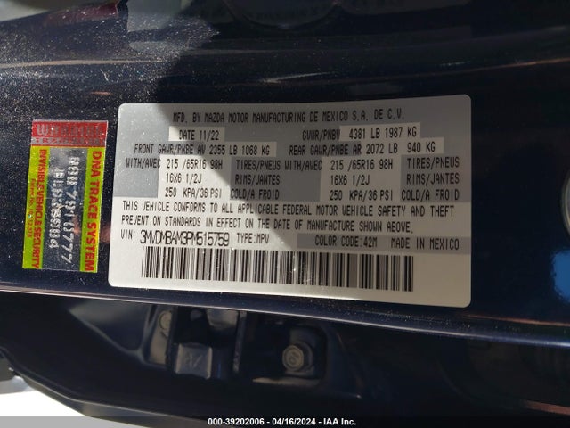 3MVDMBAM3PM515759 Mazda Cx-30 2.5 S