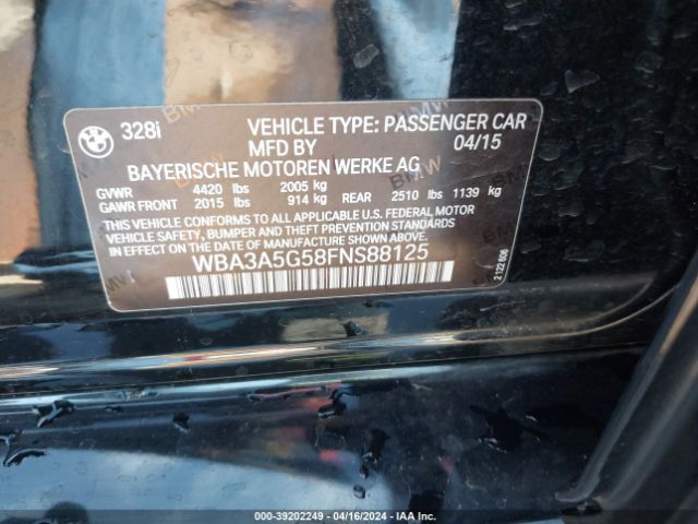 WBA3A5G58FNS88125 BMW 328I
