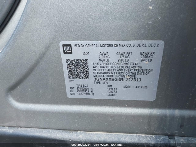 Chevrolet Equinox Awd Premier 2024 3GNAXXEG4RL213913 Image 9