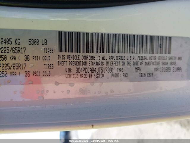3C4PDCAB4JT517391 Dodge JOURNEY SE