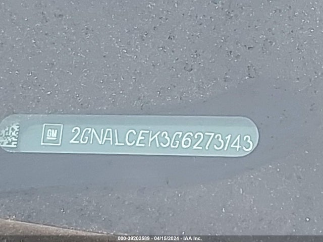 Chevrolet EQUINOX LT 2016 2GNALCEK3G6273143 Image 9