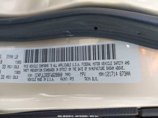 Jeep Cherokee Limited 2015 1C4PJLDS5FW628800 Image 9