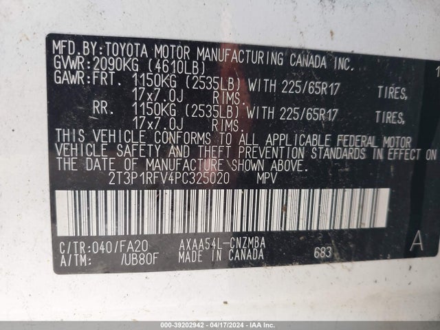 Toyota Rav4 Xle 2023 2T3P1RFV4PC325020 Image 9