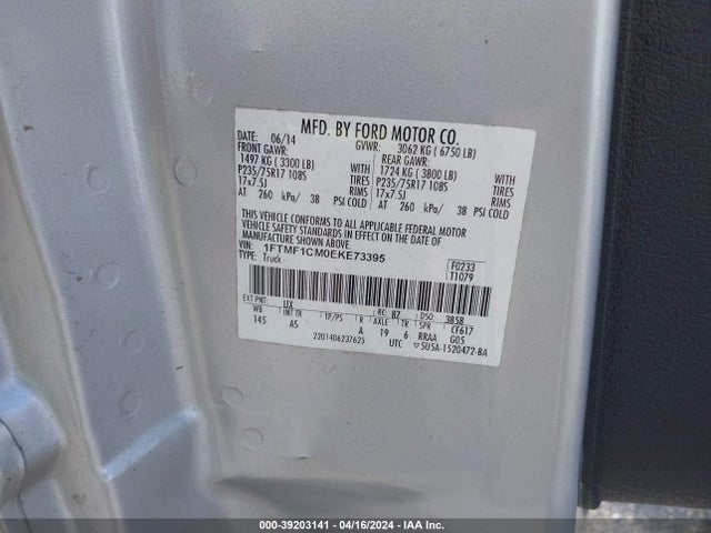 Ford F-150 Xl 2014 1FTMF1CM0EKE73395 Image 9