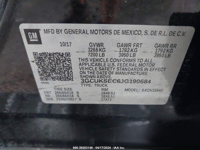 Chevrolet Silverado 1500 2lz 2018 3GCUKSEC6JG190684 Image 9