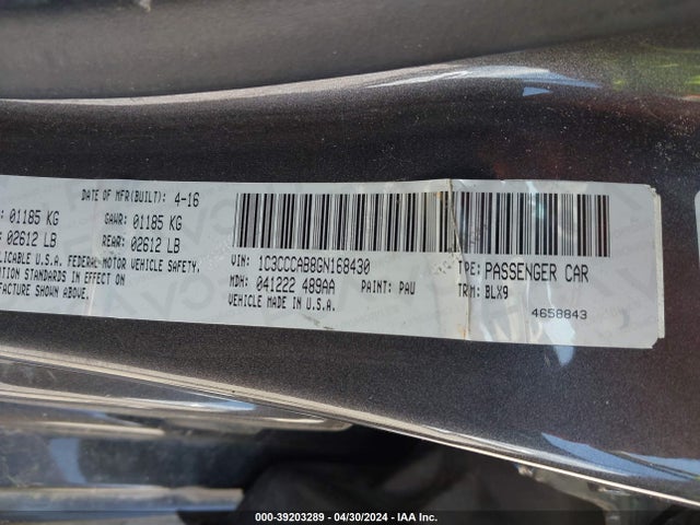 1C3CCCAB8GN168430 Chrysler 200 Limited Platinum