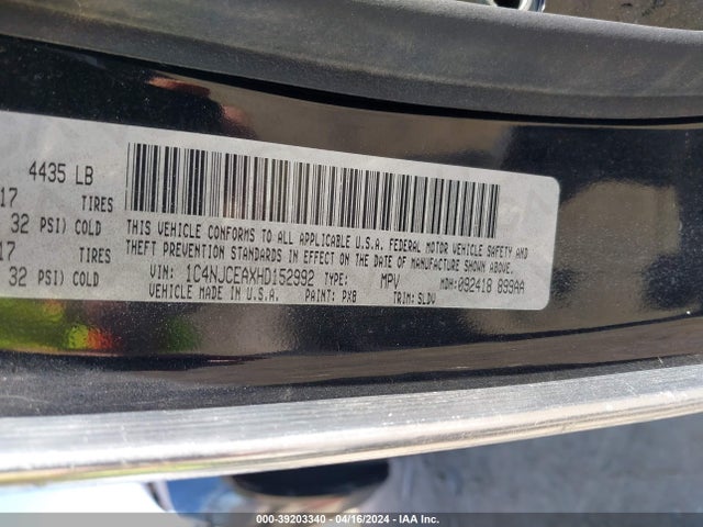 1C4NJCEAXHD152992 Jeep Compass High Altitude Fwd
