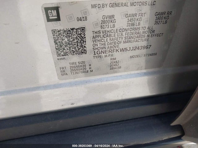 Chevrolet Traverse Ls 2018 1GNERFKW5JJ243967 Image 9