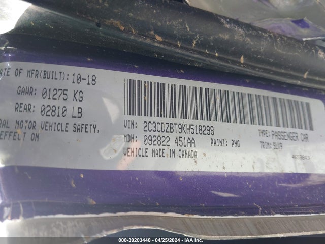Dodge Challenger R/t 2019 2C3CDZBT9KH518298 Image 9