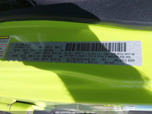 1C4BJWEG2HL513145 Jeep Wrangler Unlimited Sahara 4x4