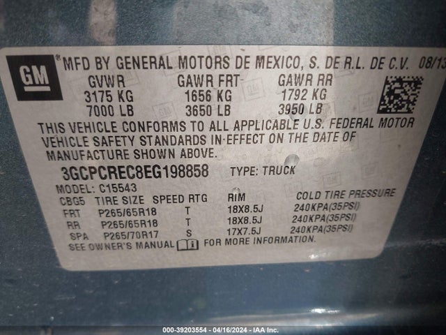 Chevrolet Silverado 1500 1lt 2014 3GCPCREC8EG198858 Image 9