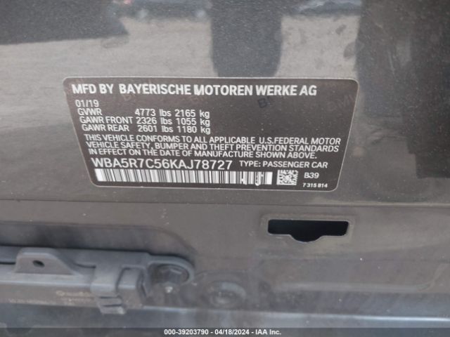 WBA5R7C56KAJ78727 BMW 330i Xdrive
