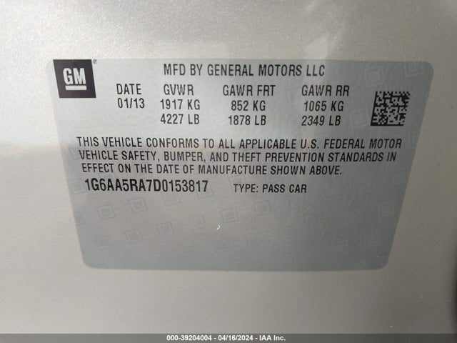 2013 CADILLAC ATS 1G6AA5RA7D0153817 Photo 8
