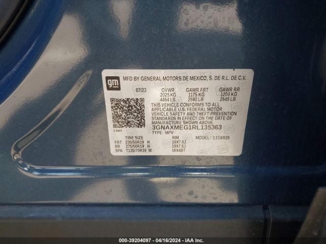 3GNAXMEG1RL135363 Chevrolet Equinox Fwd Rs