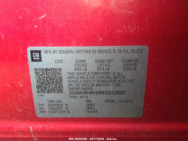 Chevrolet Blazer Awd 2lt 2021 3GNKBHR45MS532602 Image 9