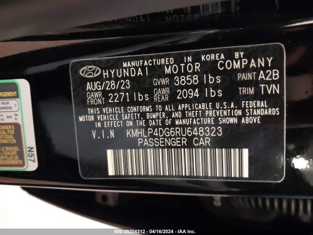 Hyundai Elantra Limited 2024 KMHLP4DG6RU648323 Image 9