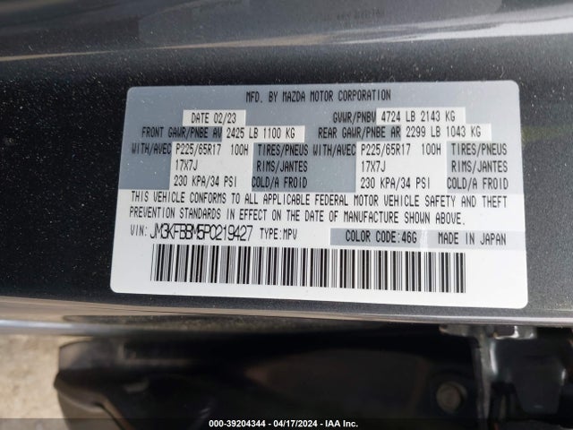 JM3KFBBM5P0219427 Mazda Cx-5 2.5 S Select
