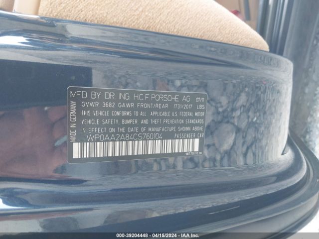 2012 PORSCHE CAYMAN WP0AA2A84CS760104 Photo 8