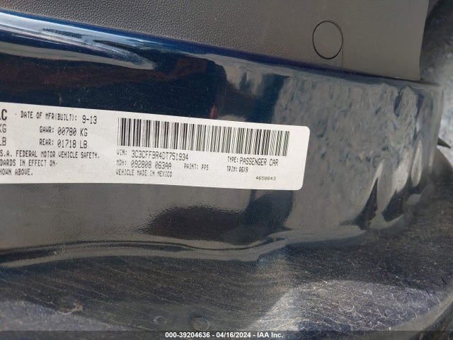 2013 FIAT 500 3C3CFFBR4DT751934 Photo 8