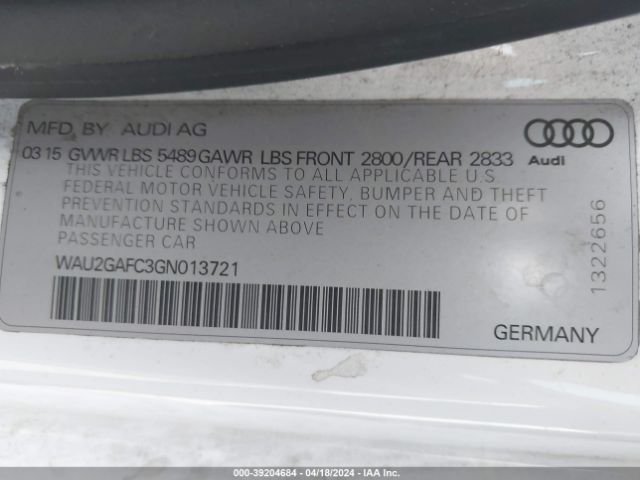 WAU2GAFC3GN013721 Audi A7 3.0t Premium Plus