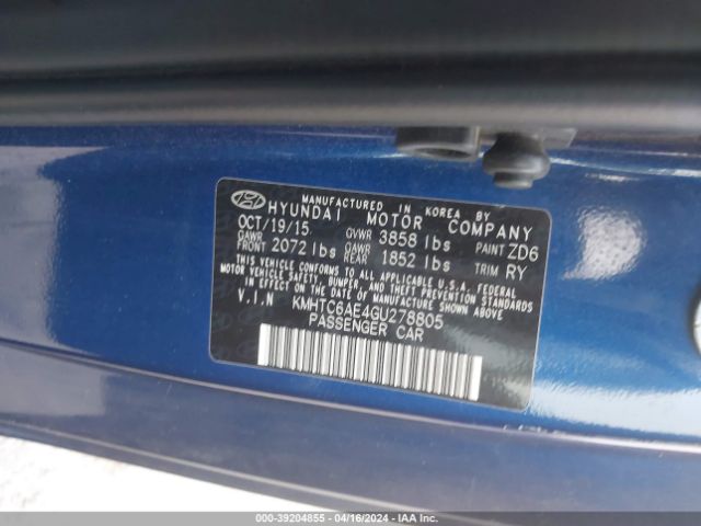 KMHTC6AE4GU278805 Hyundai Veloster Turbo