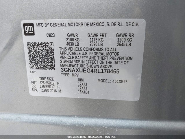 Chevrolet Equinox Awd Lt 2024 3GNAXUEG4RL178465 Image 9