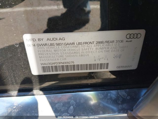 WAU3GAFD3FN009275 Audi A8 L 3.0t