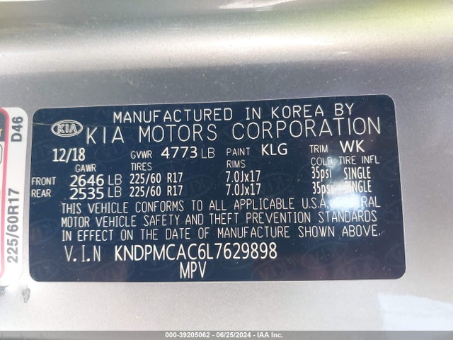 KIA Sportage Lx 2020 KNDPMCAC6L7629898 Image 9