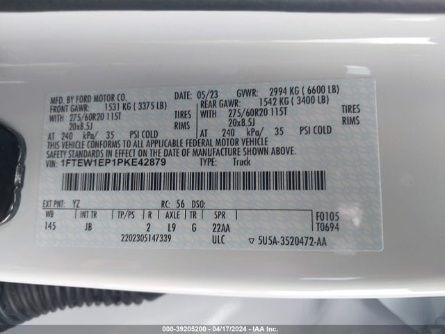 Ford F-150 Xl 2023 1FTEW1EP1PKE42879 Image 9