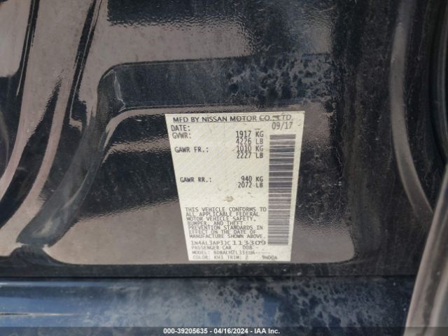 1N4AL3AP3JC113309 Nissan Altima 2.5 Sr