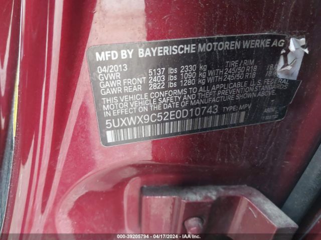 5UXWX9C52E0D10743 BMW X3 Xdrive28i