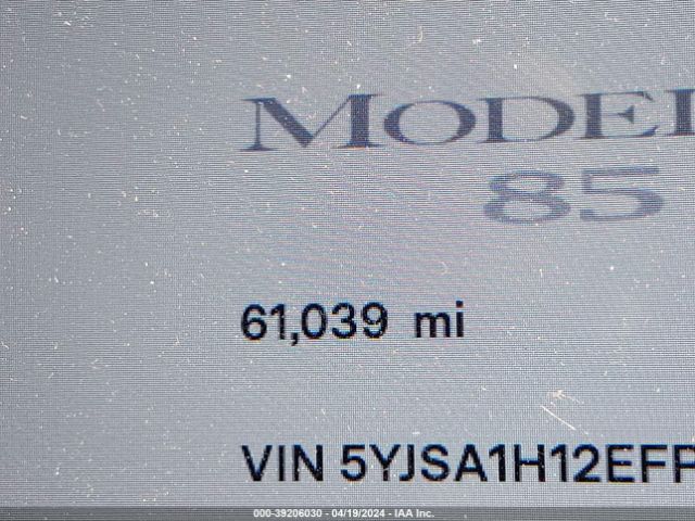 5YJSA1H12EFP35323 Tesla Model S P85