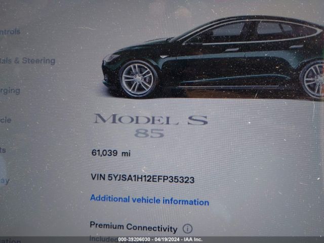 5YJSA1H12EFP35323 Tesla Model S P85