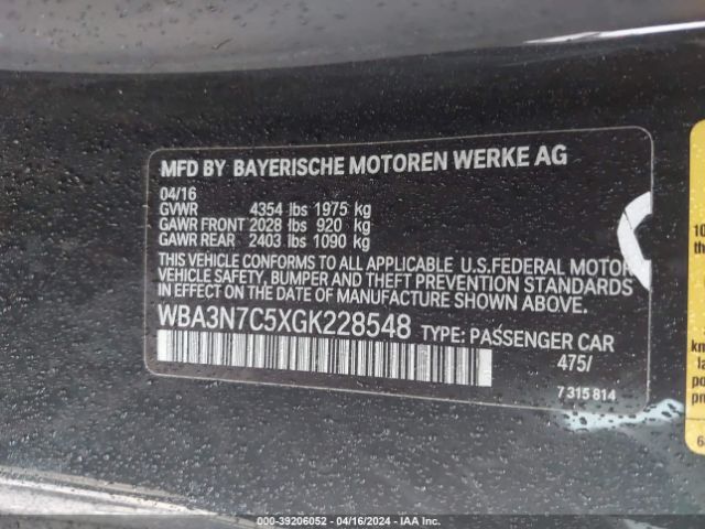 WBA3N7C5XGK228548 BMW 428i
