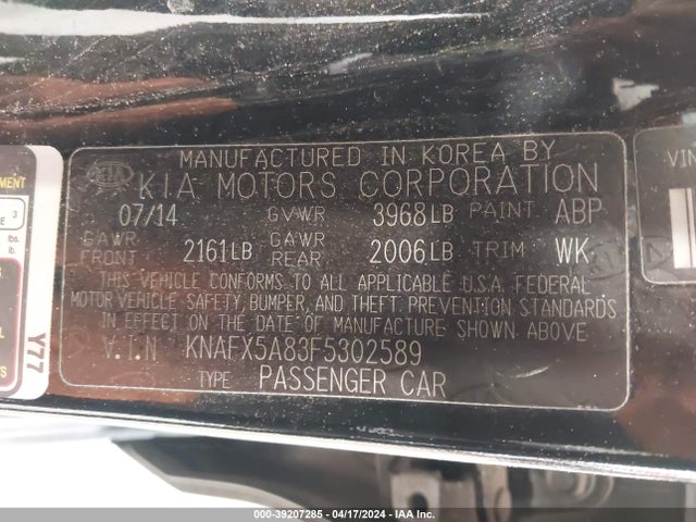 KIA FORTE EX 2015 KNAFX5A83F5302589 Image 9